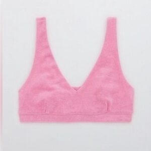 New with tags aerie offline terry pink bra medium